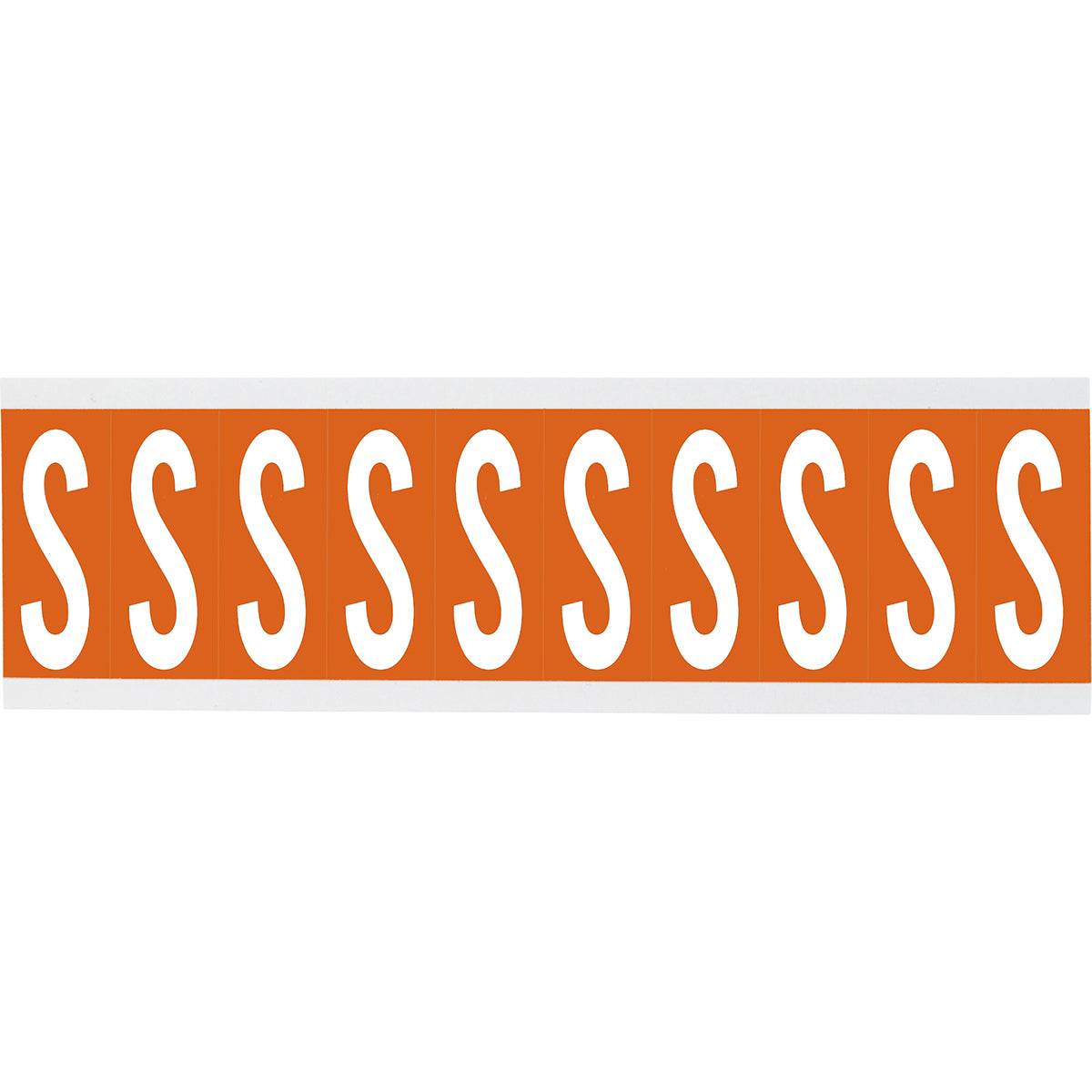 Chiffres ou lettres sur carte - 22 x 57 mm Blanc/Orange - S