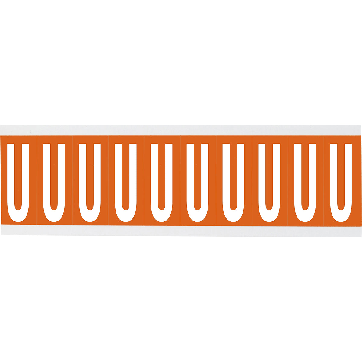 Zahlen oder Buchstaben auf Karte - 22 x 57 mm Weiss/Orange - U