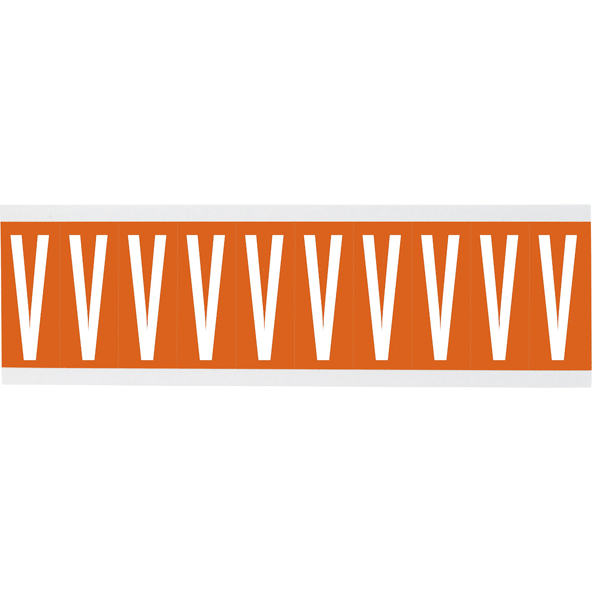 Chiffres ou lettres sur carte - 22 x 57 mm Blanc/Orange - V