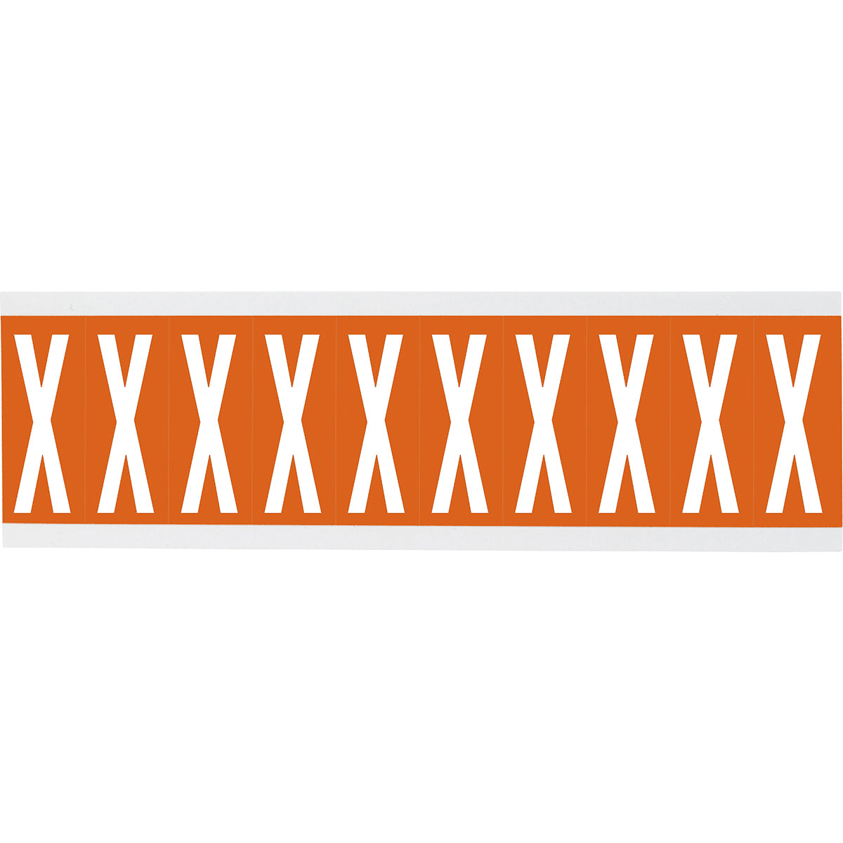 Chiffres ou lettres sur carte - 22 x 57 mm Blanc/Orange - X