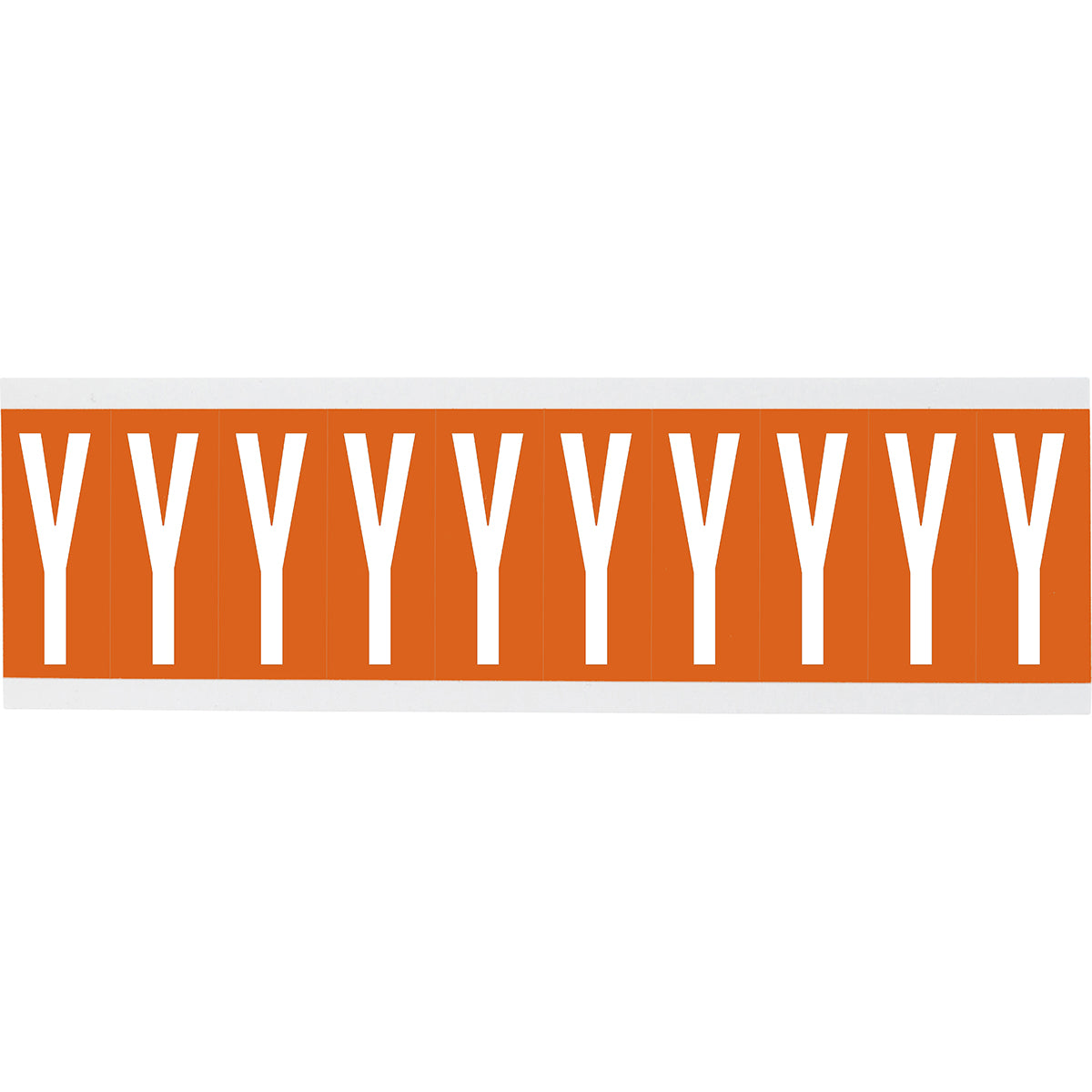 Chiffres ou lettres sur carte - 22 x 57 mm Blanc/Orange - Y