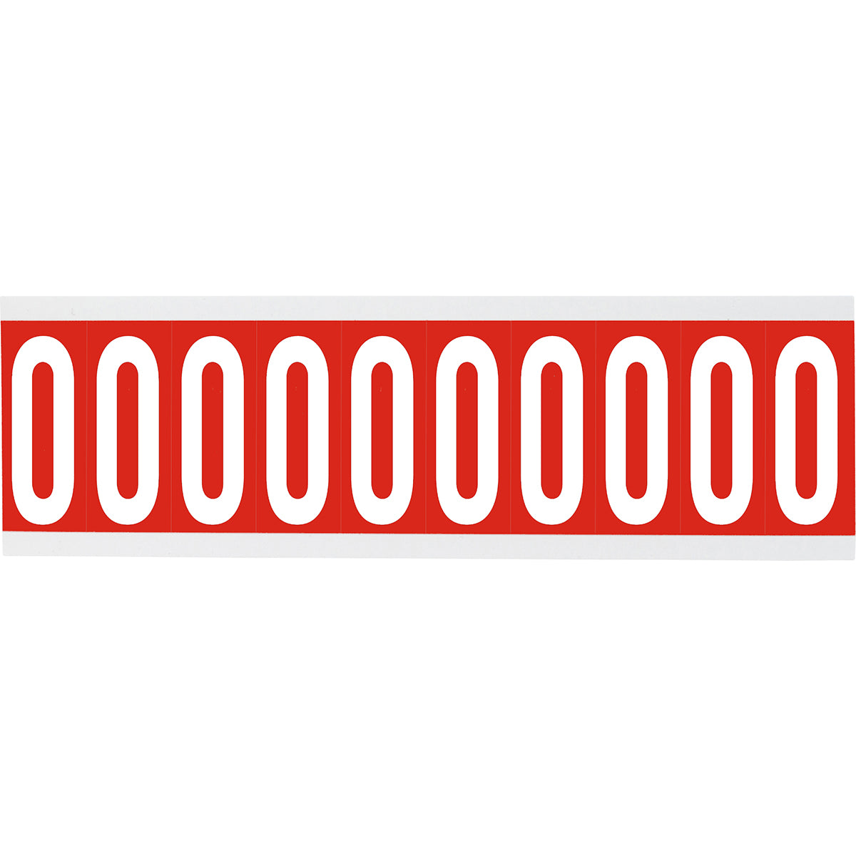 Numbers or letters on card - 22 x 57 mm White/Red - 0