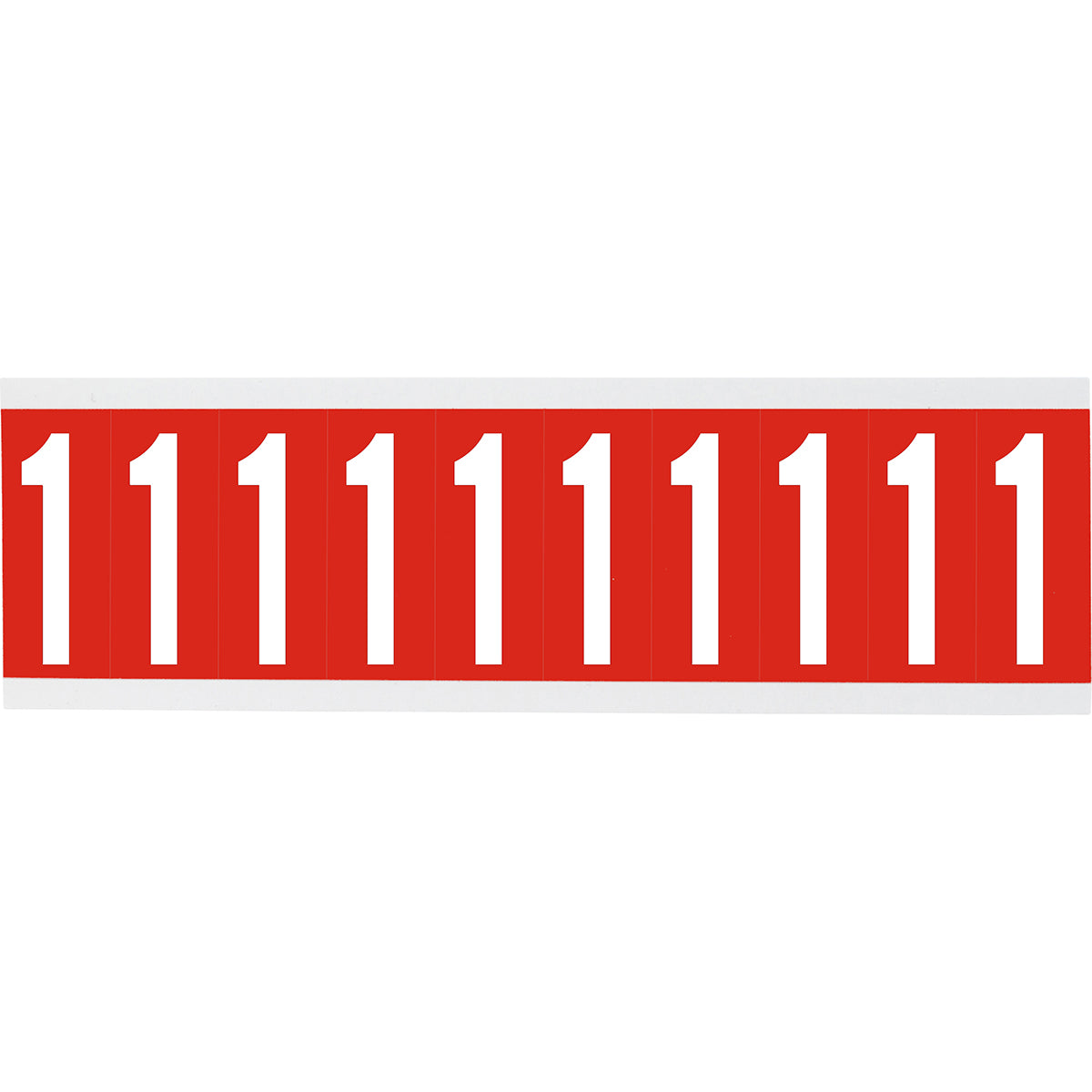 Zahlen oder Buchstaben auf Karte - 22 x 57 mm Weiss/Rot - 1