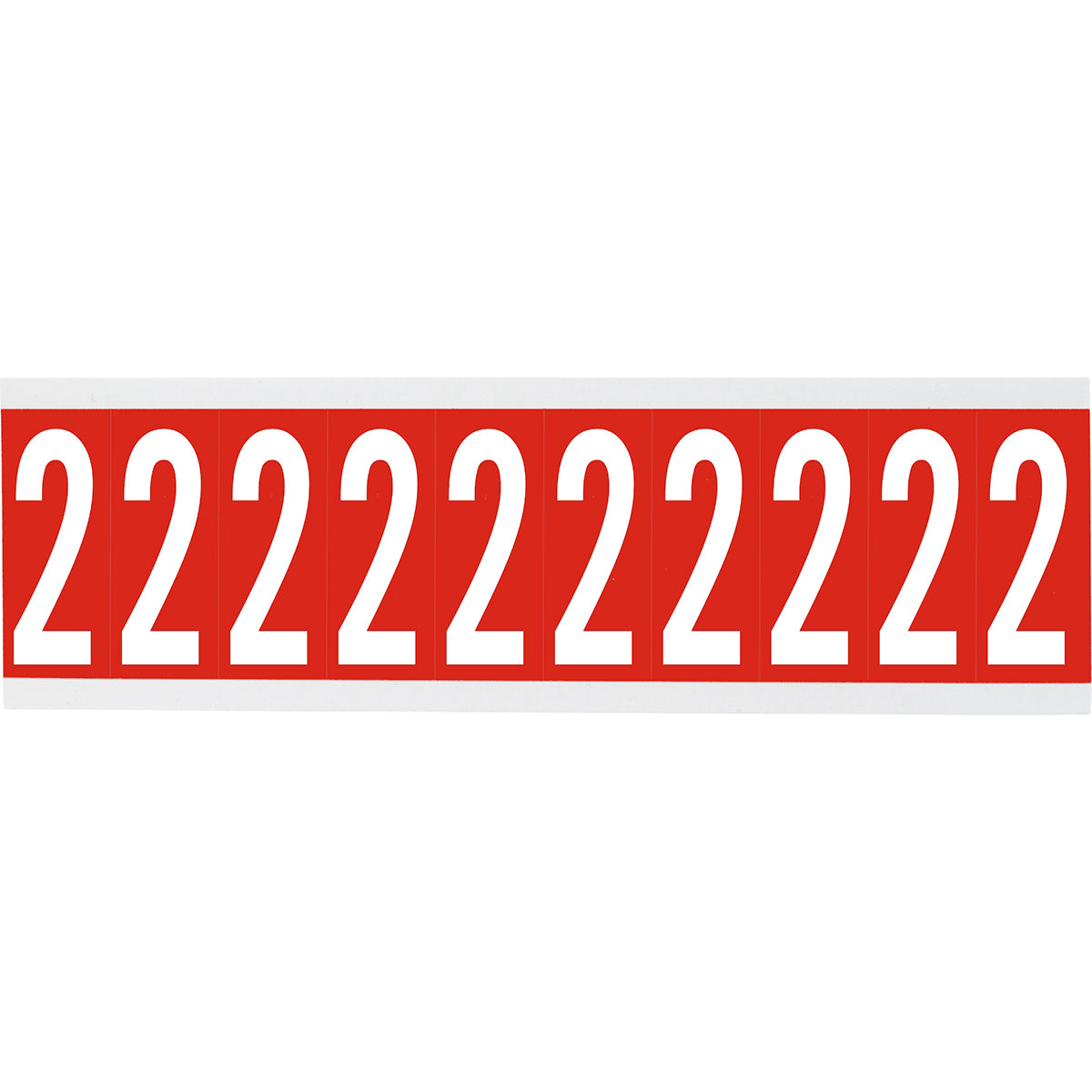 Chiffres ou lettres sur carte - 22 x 57 mm Blanc/Rouge - 2