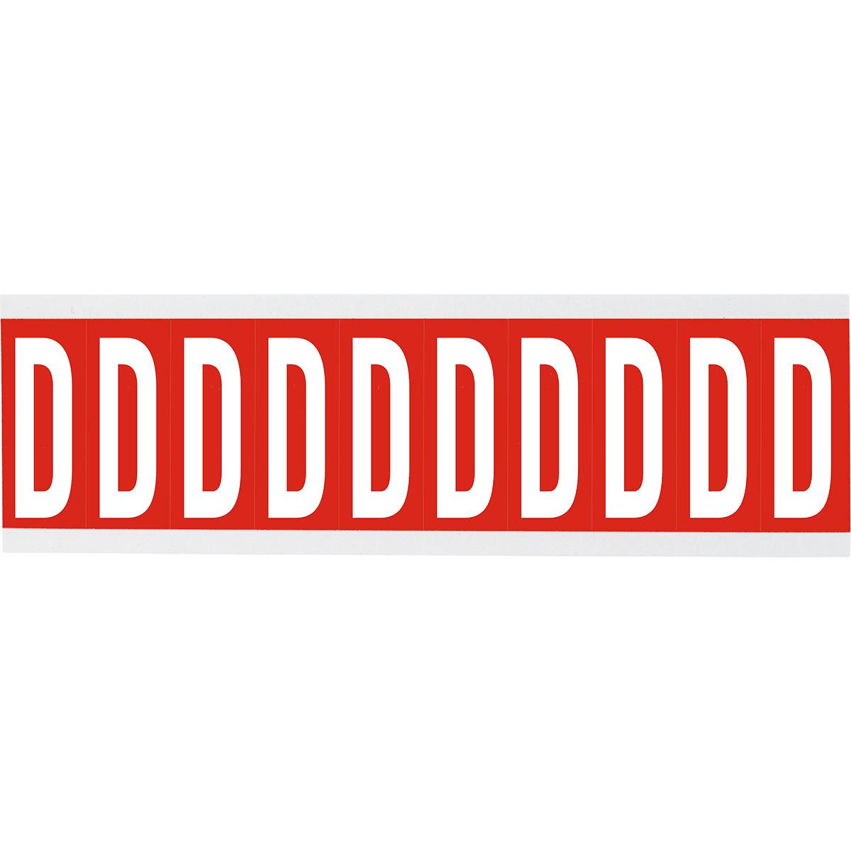 Chiffres ou lettres sur carte - 22 x 57 mm Blanc/Rouge - D