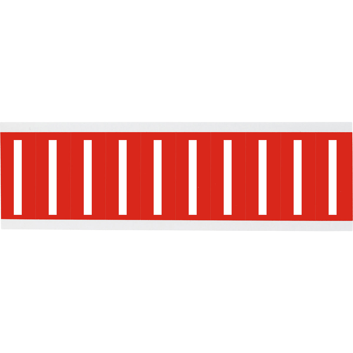 Chiffres ou lettres sur carte - 22 x 57 mm Blanc/Rouge - I