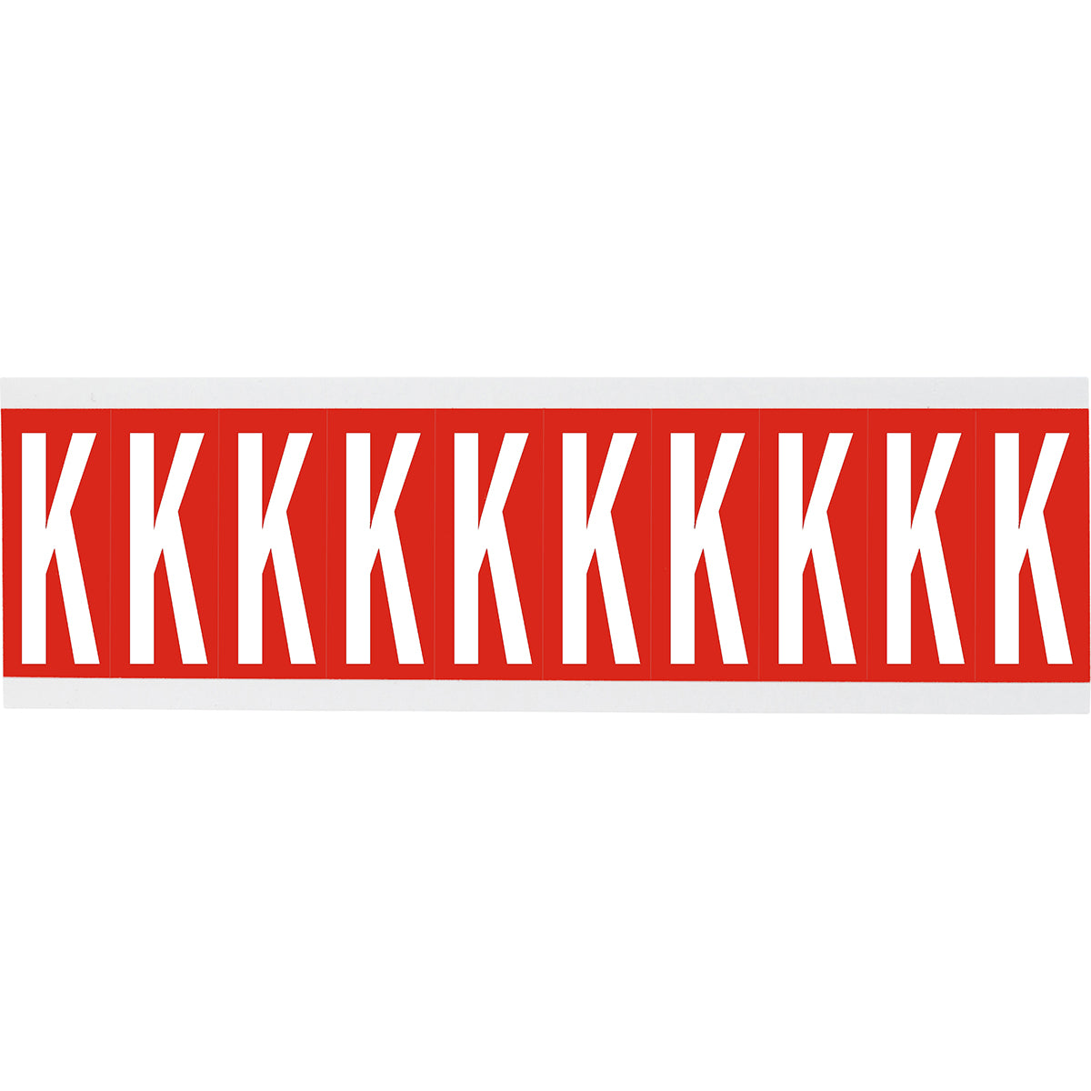 Chiffres ou lettres sur carte - 22 x 57 mm Blanc/Rouge - K