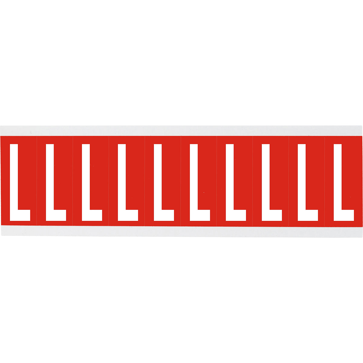 Chiffres ou lettres sur carte - 22 x 57 mm Blanc/Rouge - L
