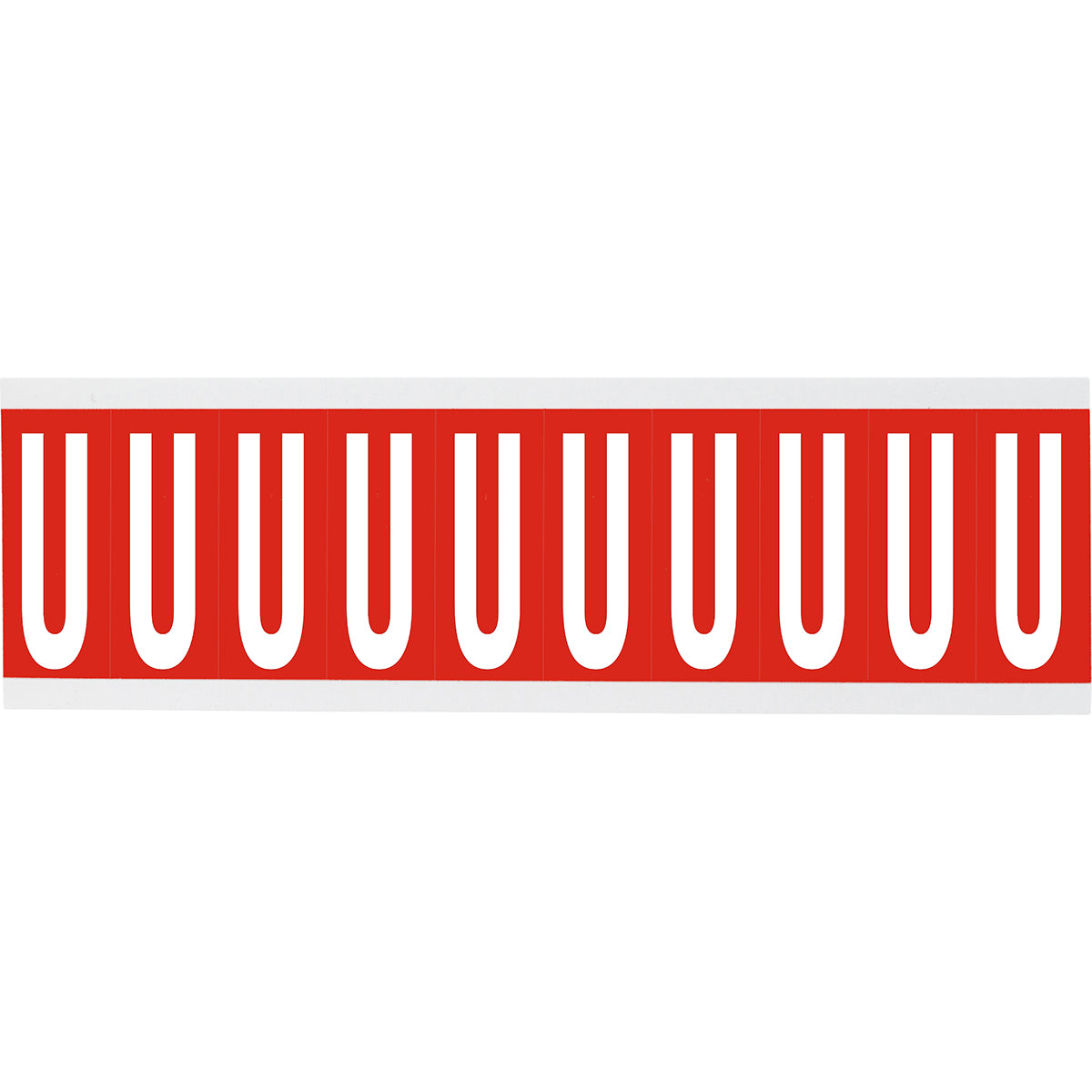 Numbers or letters on card - 22 x 57 mm White/Red - U