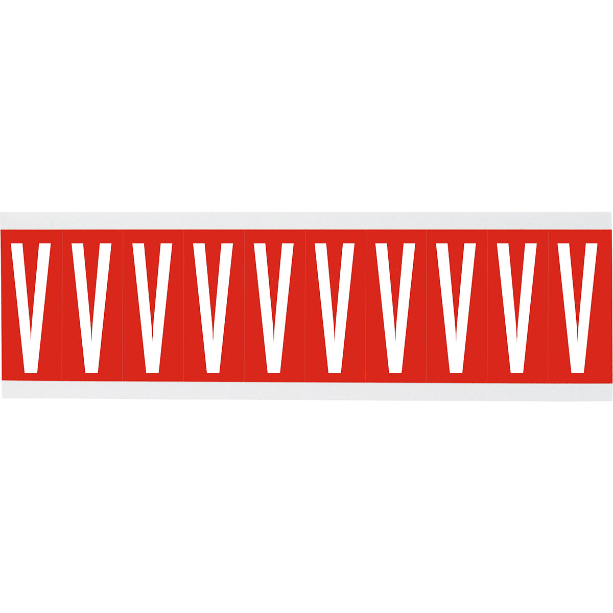 Chiffres ou lettres sur carte - 22 x 57 mm Blanc/Rouge - V