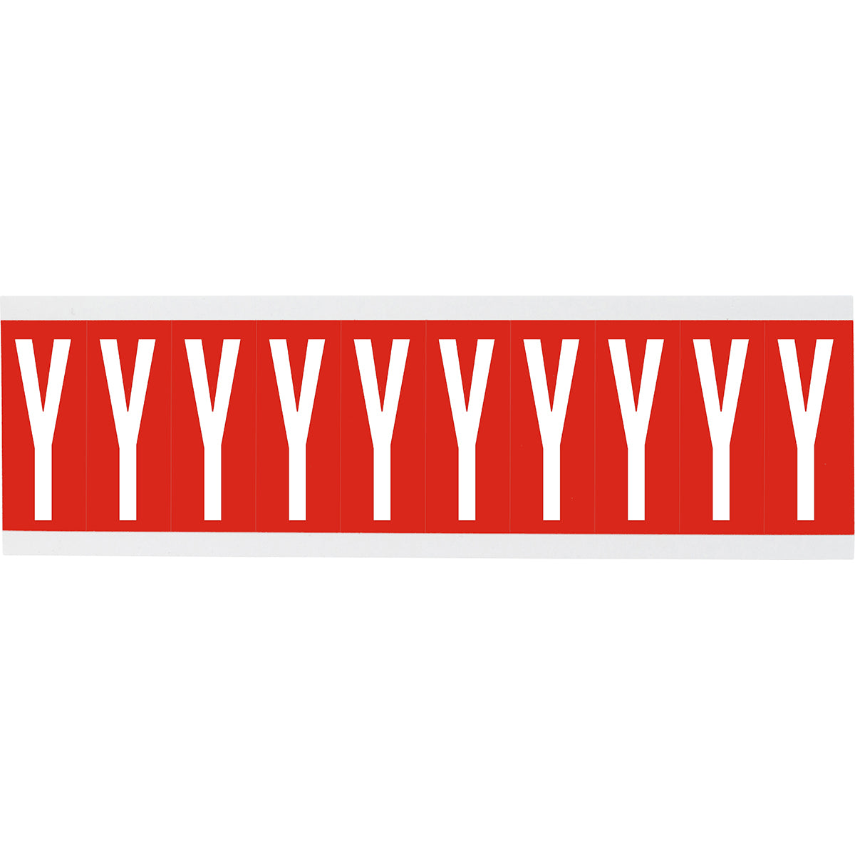 Numbers or letters on card - 22 x 57 mm White/Red - Y