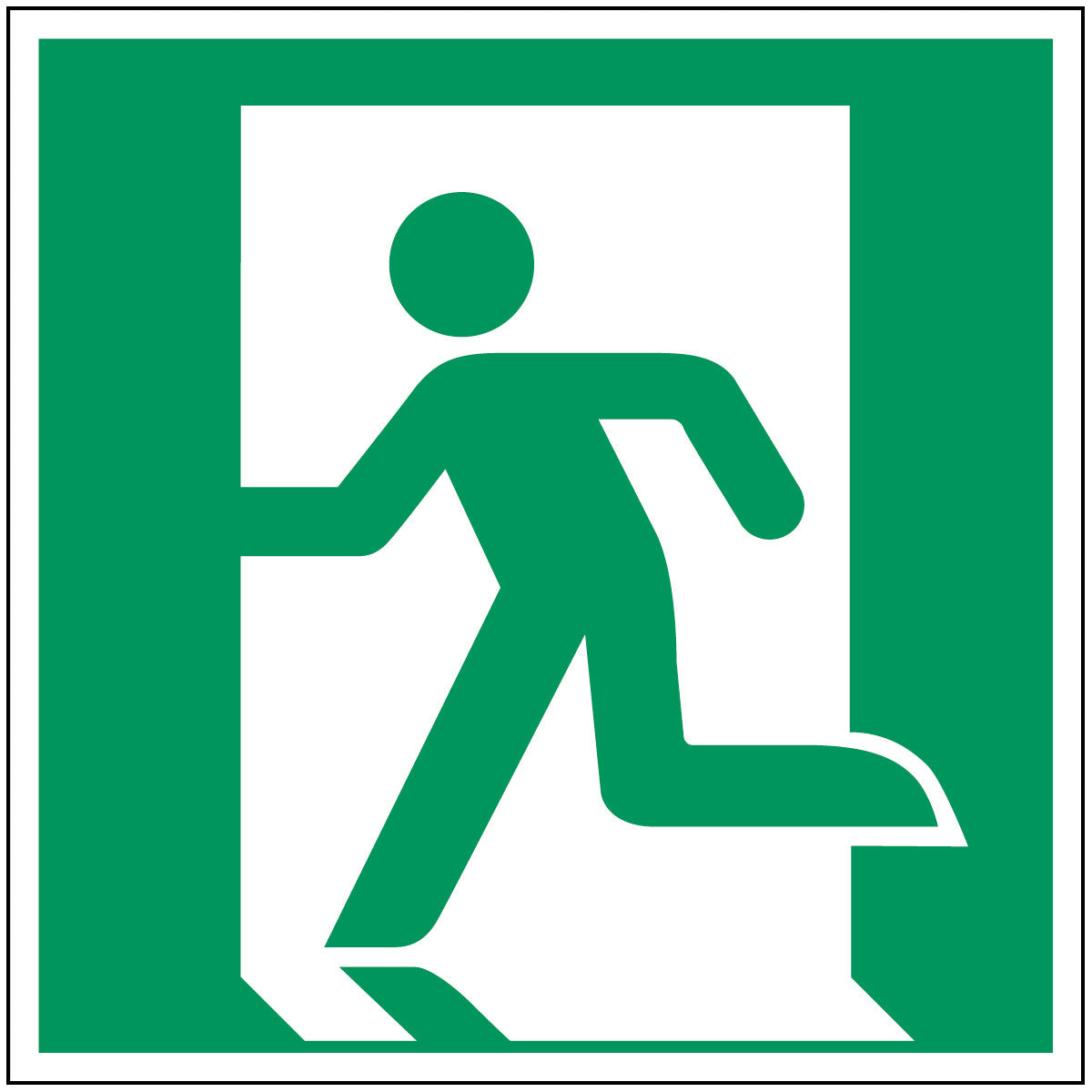 ISO safety sign - escape route (left)