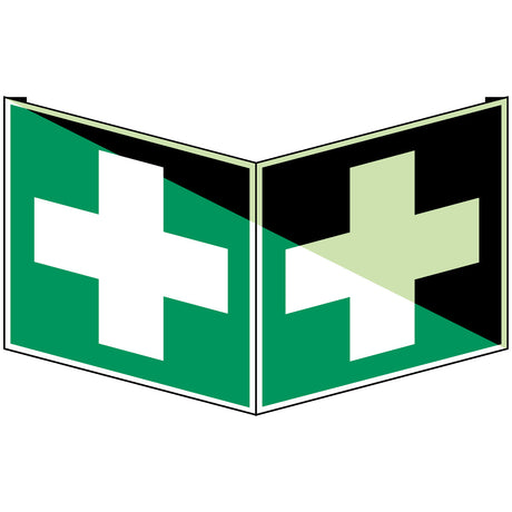 Im Dunkeln phosphoreszierendes Sicherheitspiktogramm