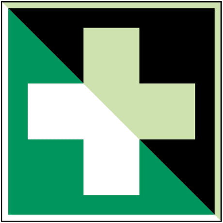 Im Dunkeln phosphoreszierendes Sicherheitspiktogramm