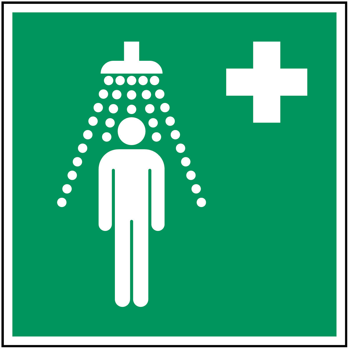 ISO safety sign - emergency shower