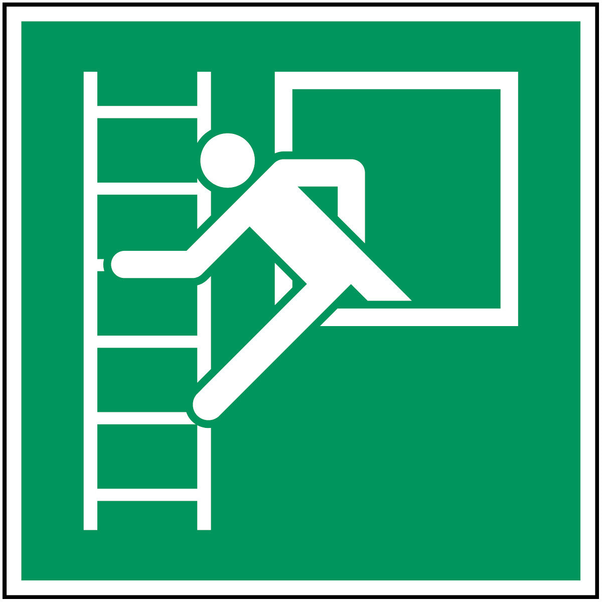 ISO safety signage - escape ladder