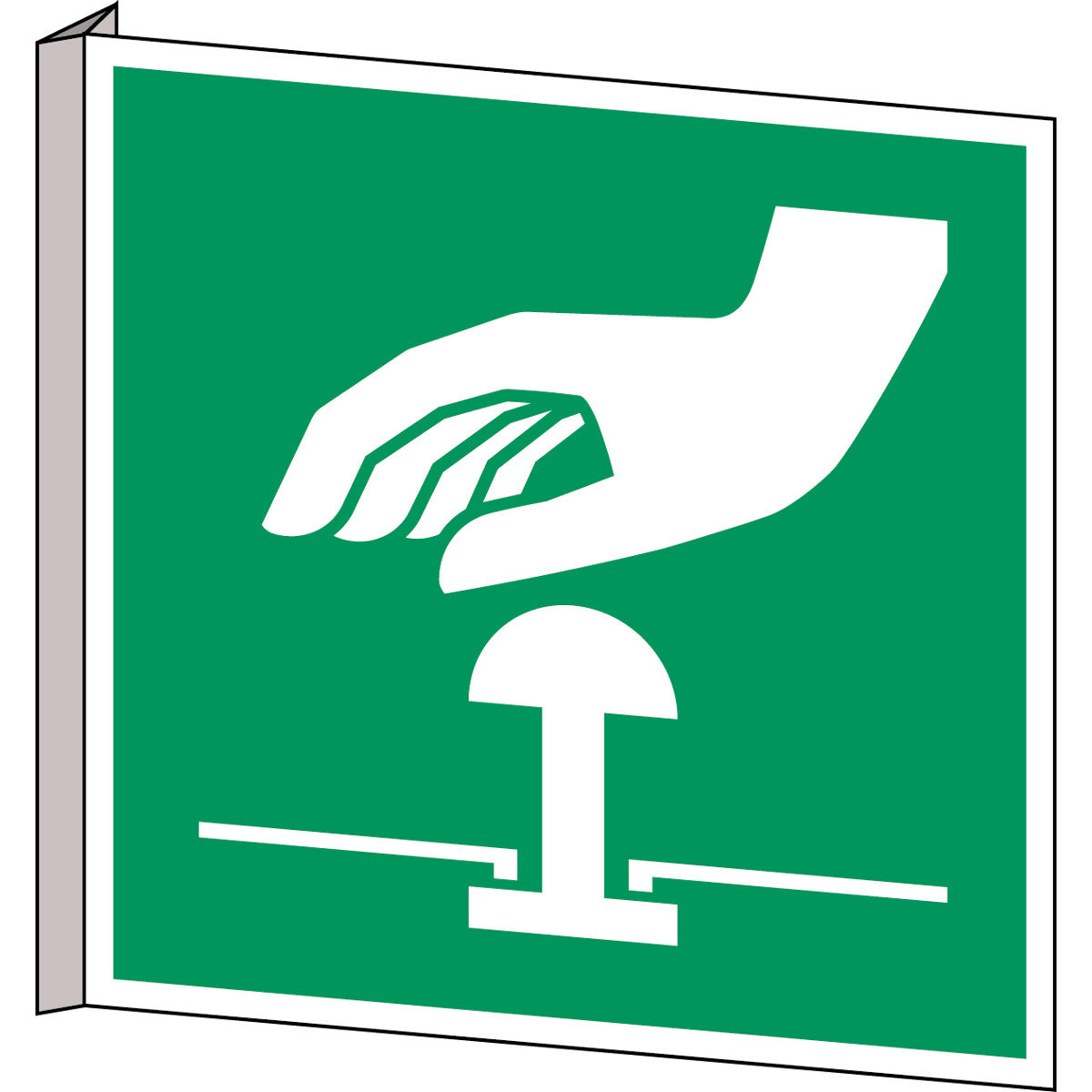 ISO safety sign - emergency stop switch