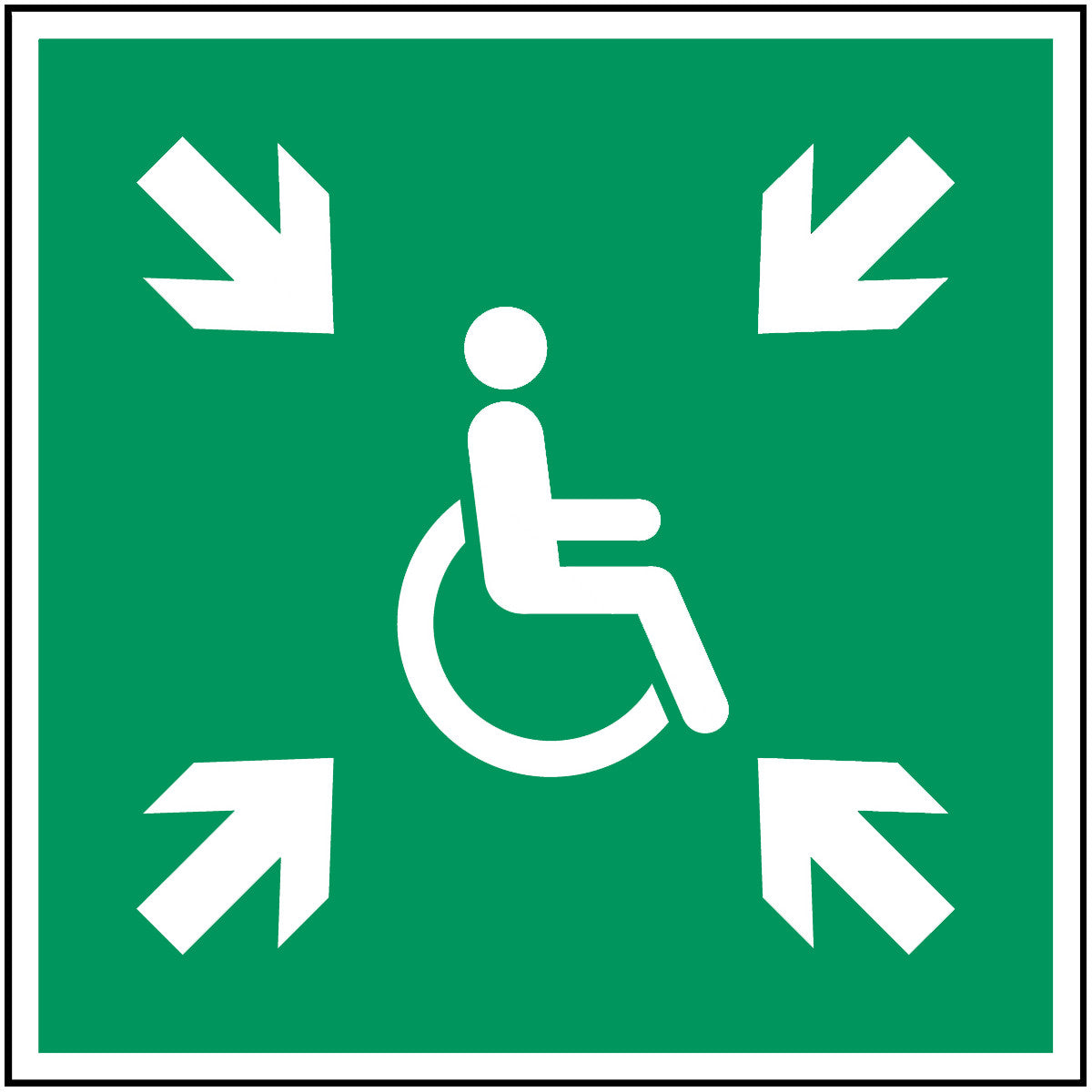 Vorläufige Evakuierungsstelle – ISO 7010