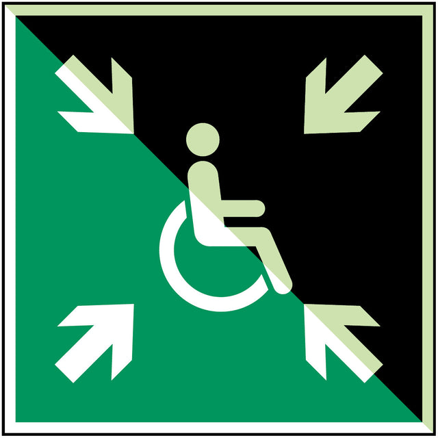 Vorläufige Evakuierungsstelle – ISO 7010