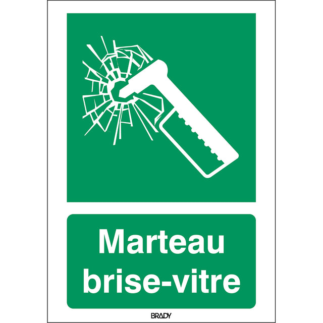 ISO-Sicherheitsschild – Notfallhammer