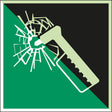 ISO-Sicherheitsschild – Notfallhammer
