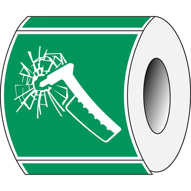 ISO-Sicherheitsschild – Notfallhammer