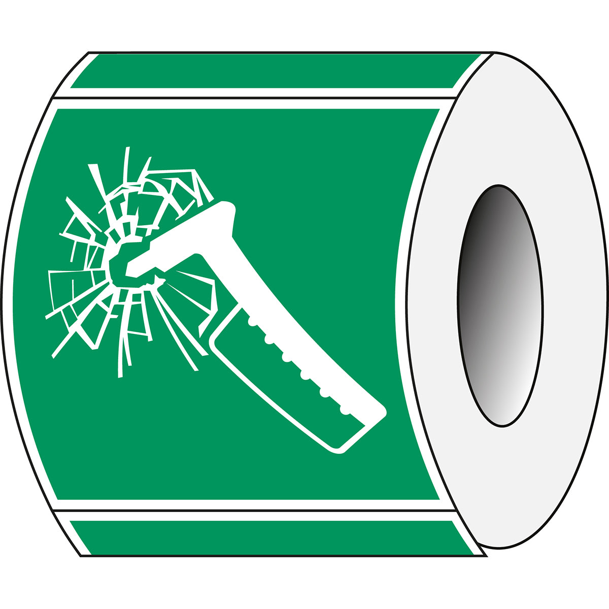 ISO-Sicherheitsschild – Notfallhammer