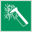 ISO-Sicherheitsschild – Notfallhammer