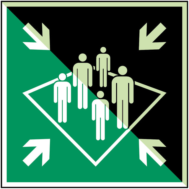 Sammelstelle auf einem Schiff – ISO 7010