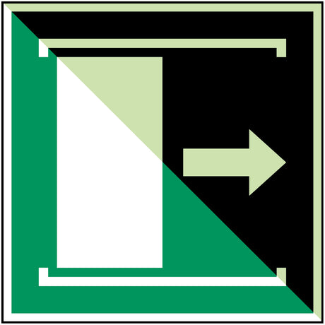 Schiebetür öffnet nach rechts – ISO 7010