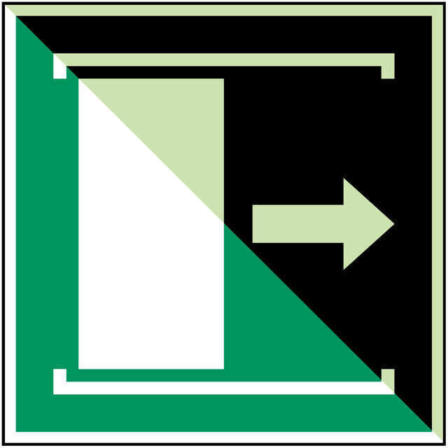 Schiebetür öffnet nach rechts – ISO 7010