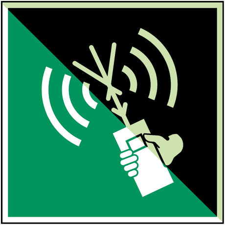 UKW-Sprechfunkgerät (Senden/Empfangen), tragbar – ISO 7010
