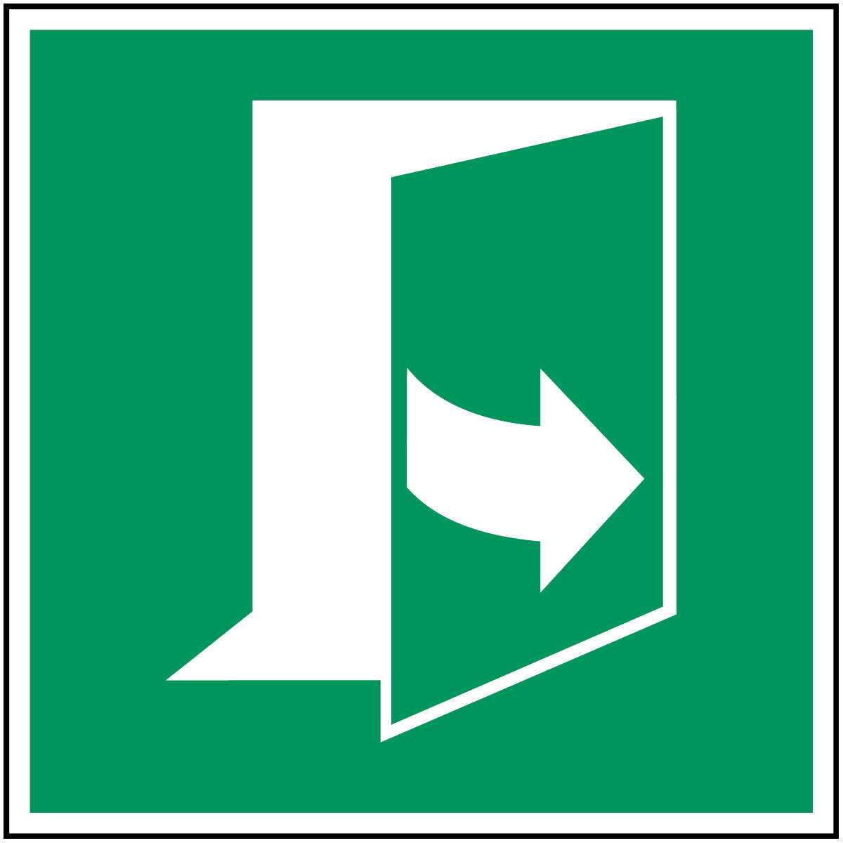 Tür öffnet durch Ziehen auf der linken Seite – ISO 7010