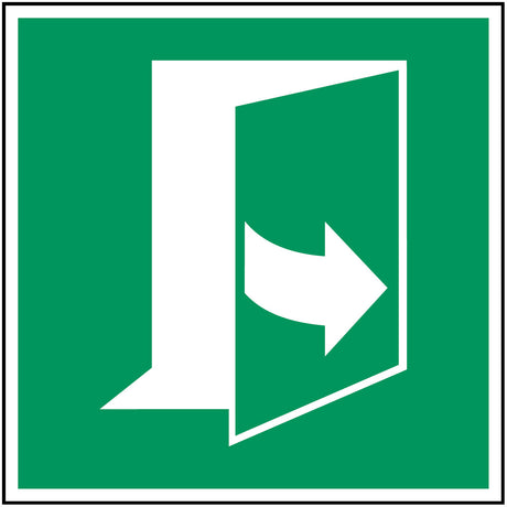 Tür öffnet durch Ziehen auf der linken Seite – ISO 7010