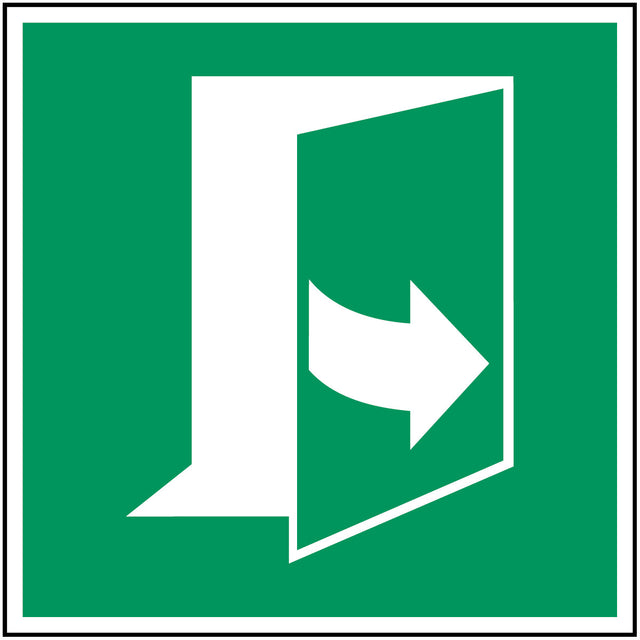 Tür öffnet durch Ziehen auf der linken Seite – ISO 7010