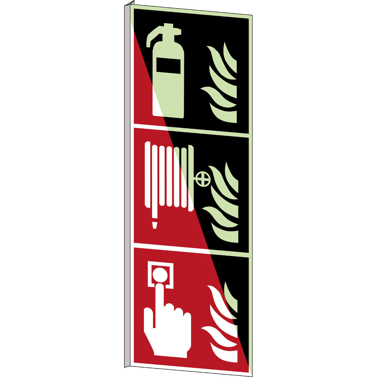 Im Dunkeln phosphoreszierendes Sicherheitspiktogramm