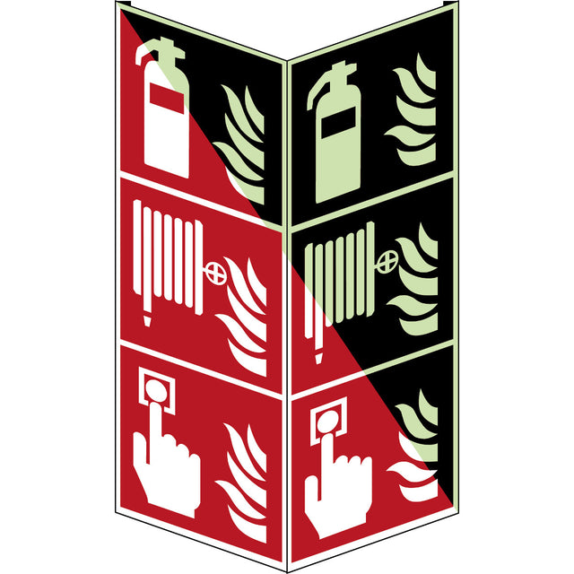 Im Dunkeln phosphoreszierendes Sicherheitspiktogramm