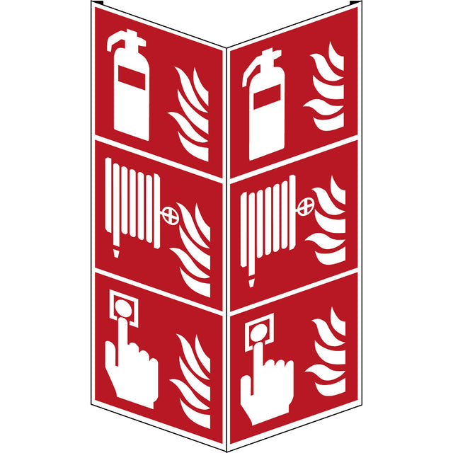 Feuerlöscher, Feuerlöschschlauch und Brandmelder – ISO 7010