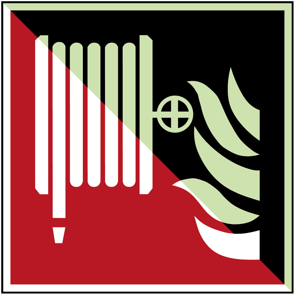Pictogramme de sécurité phosphorescent - borne d'incendie intérieure