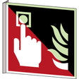 Langnachleuchtende Brandschutzkennzeichnung - Brandmelder, manuell