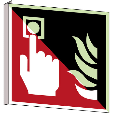 Langnachleuchtende Brandschutzkennzeichnung - Brandmelder, manuell