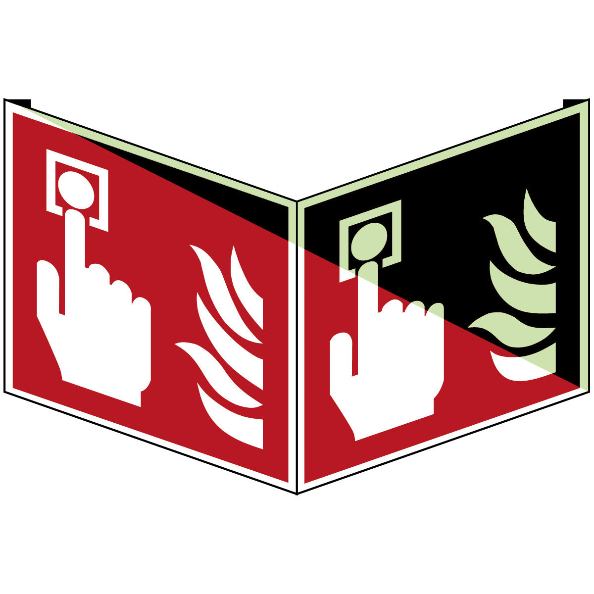 Langnachleuchtende Brandschutzkennzeichnung - Brandmelder, manuell