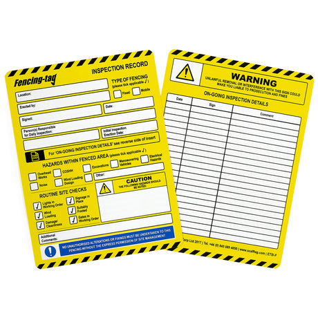 Fencing-tag-Einsteckschilder