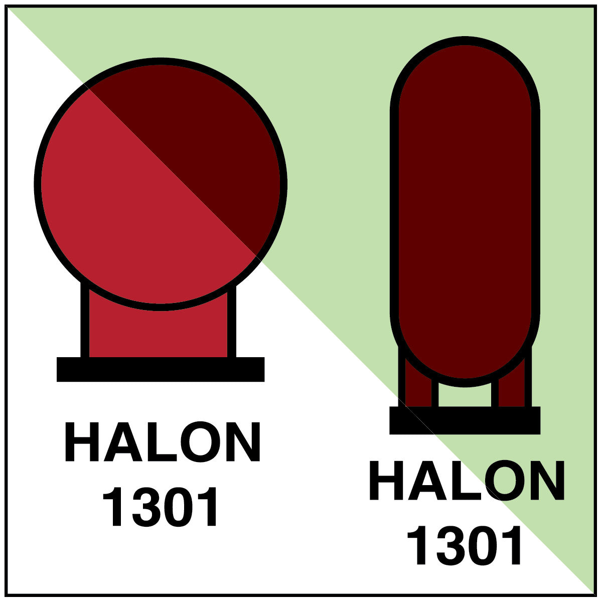 Halon 1301-Flaschen in geschütztem Bereich – IMO