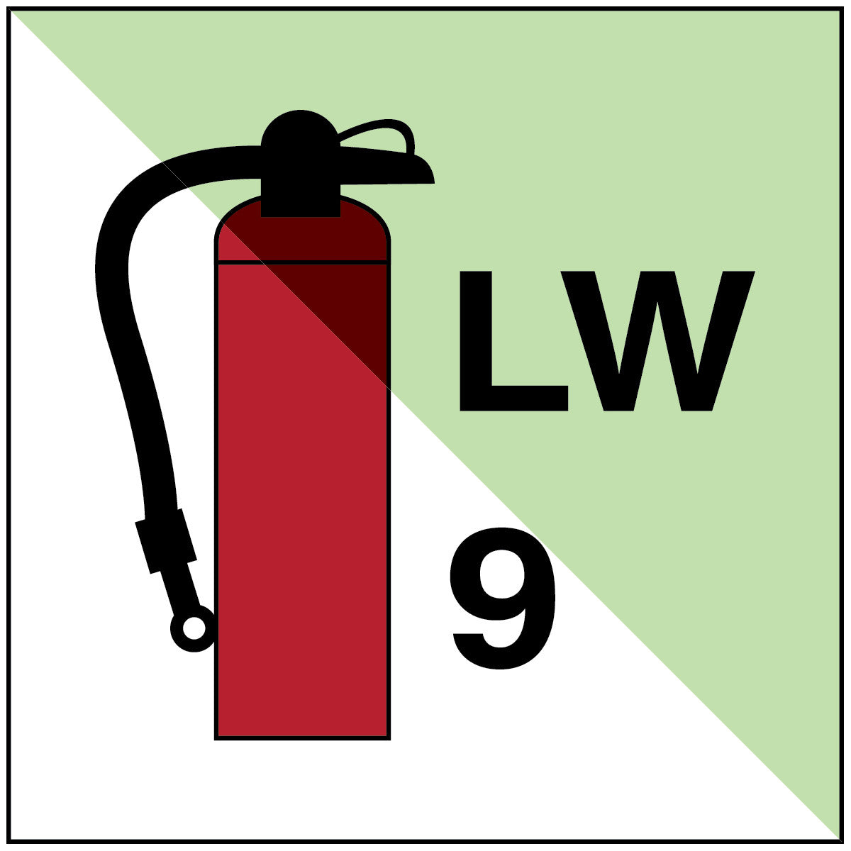 Tragbarer Feuerlöscher LW9 – IMO