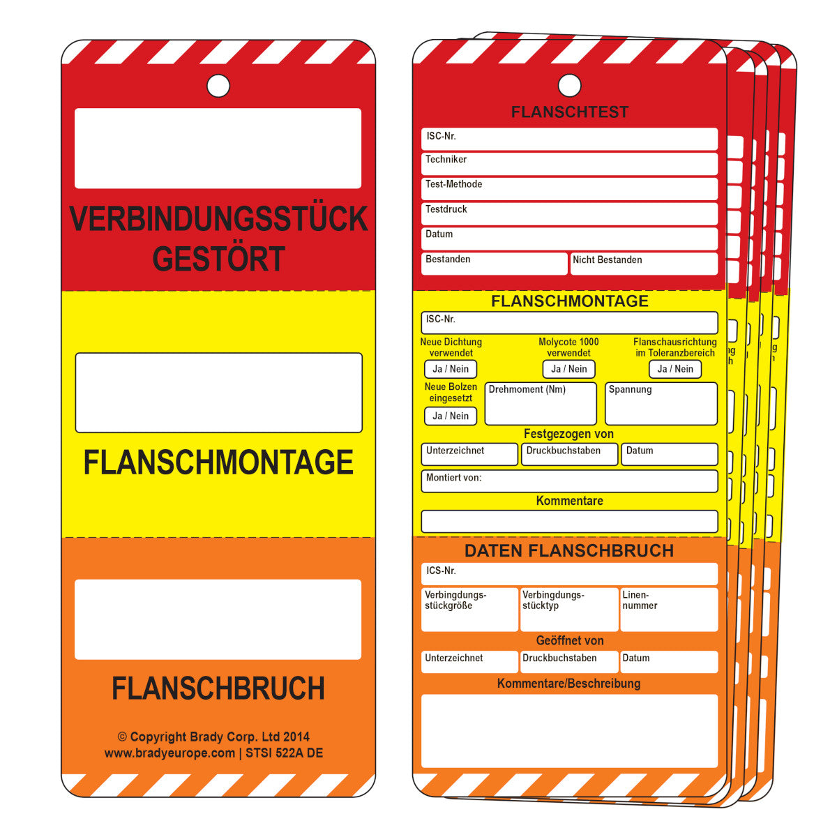 Flanschanhänger aus drei Teilen