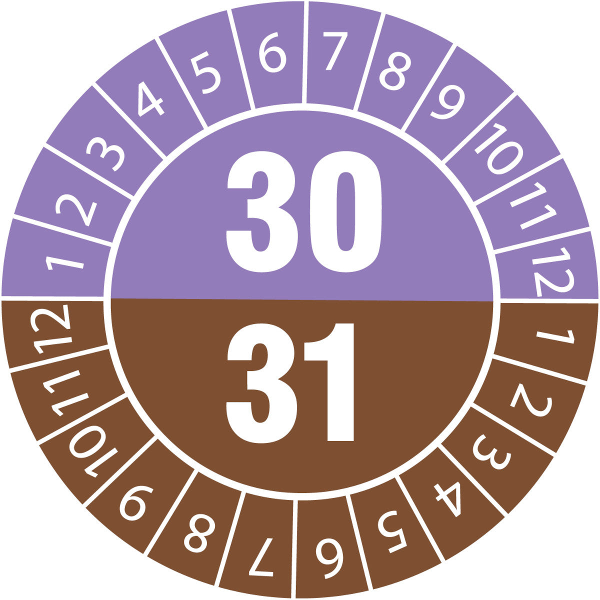 Inspection stickers with date