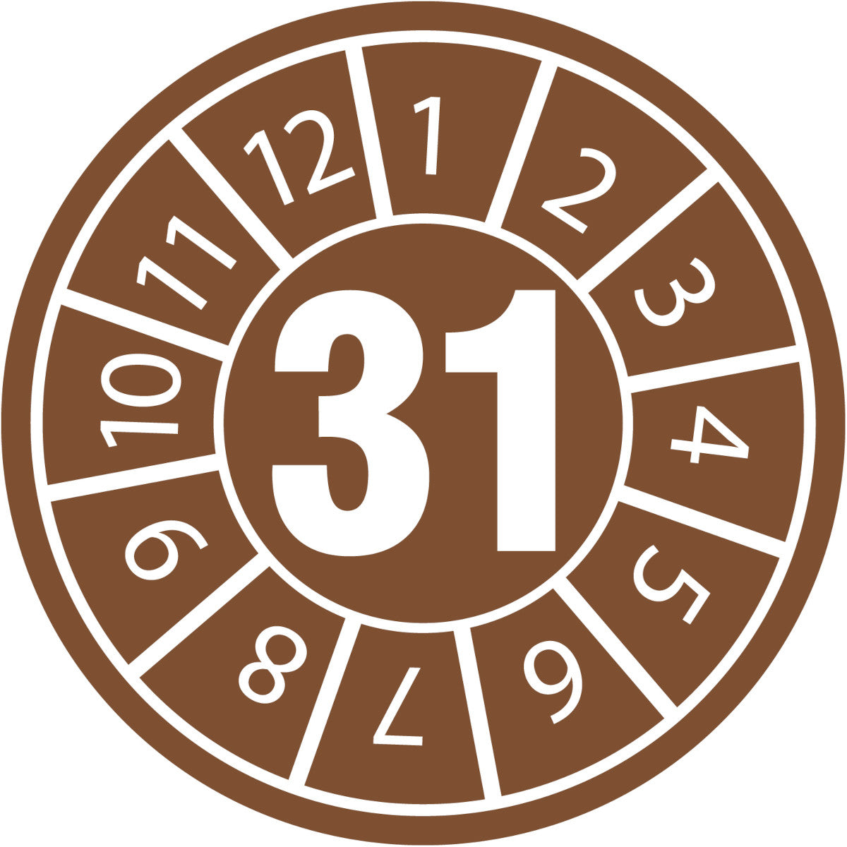 Inspection stickers with date