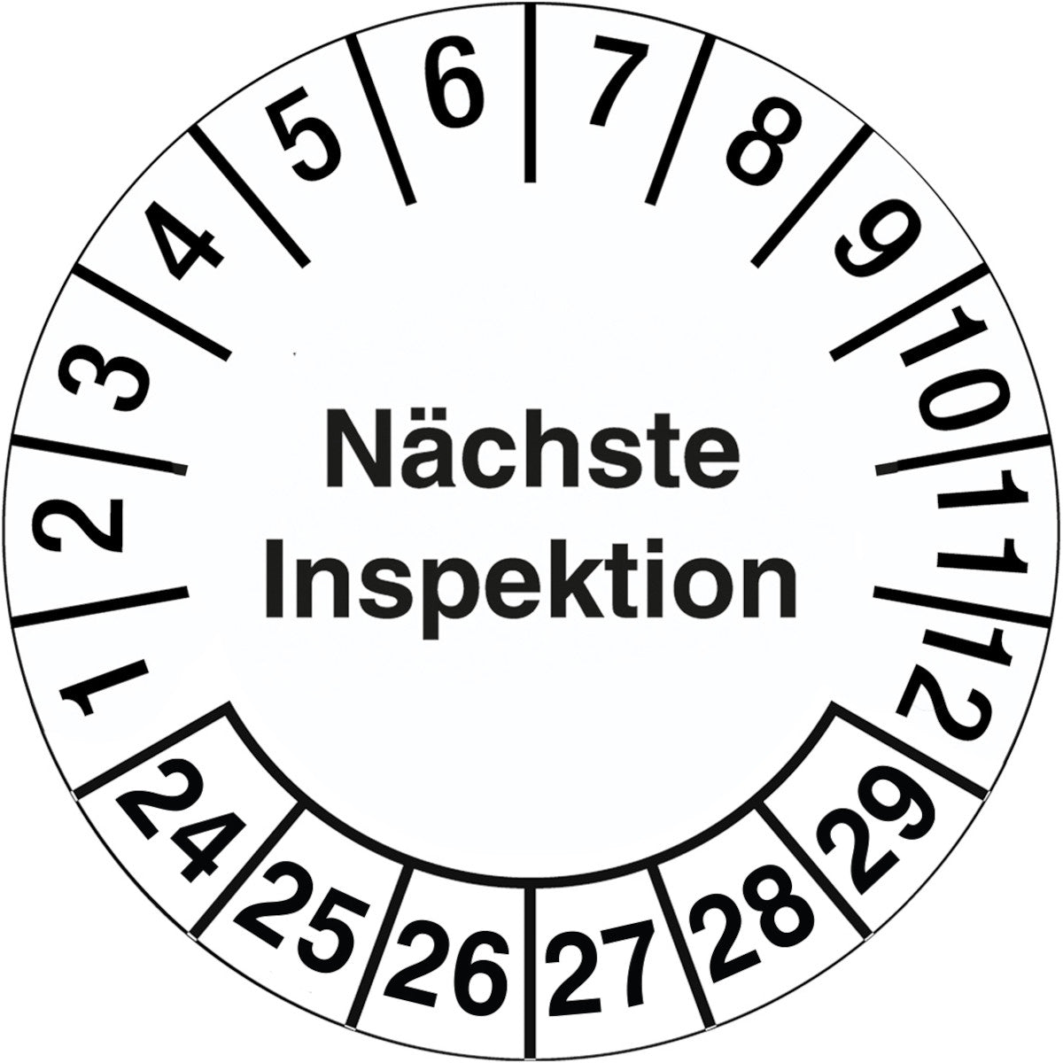 Counterfeit-proof inspection stickers with date