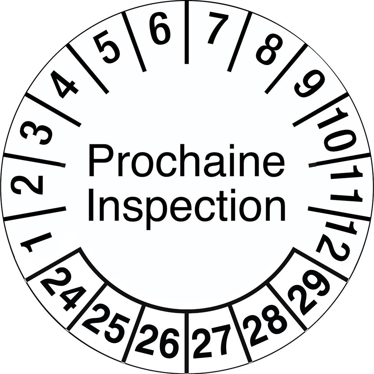 Counterfeit-proof inspection stickers with date